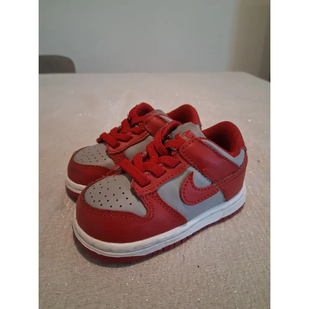 Nike Dunk Low TD UNLV Grey Red CW1589-002 Toddler Baby Size 4C NO INSOLES